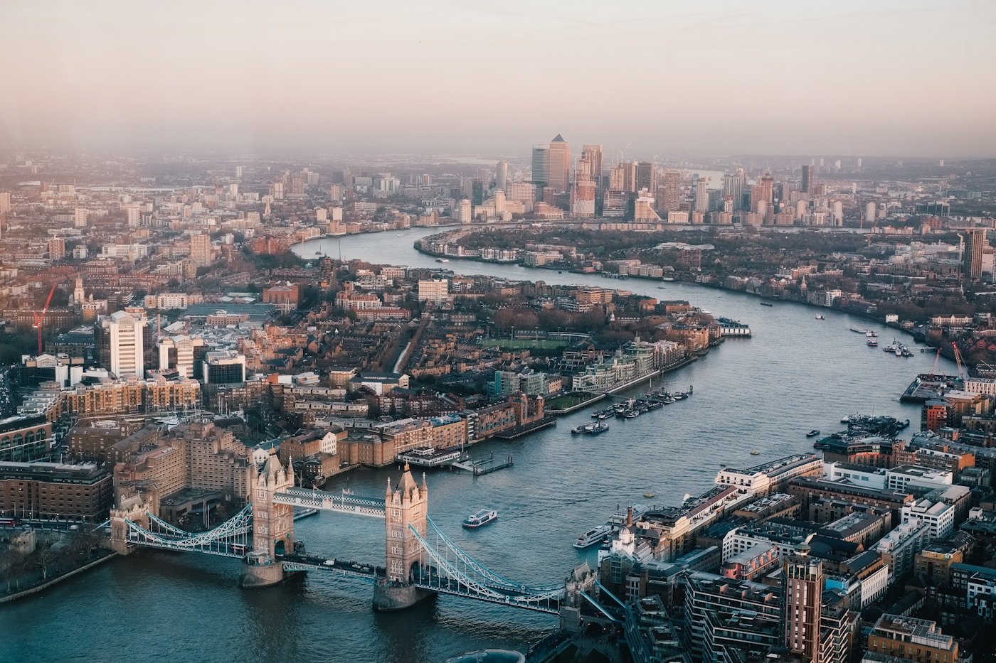 London skyline and the River Thames, a destination for international visitors